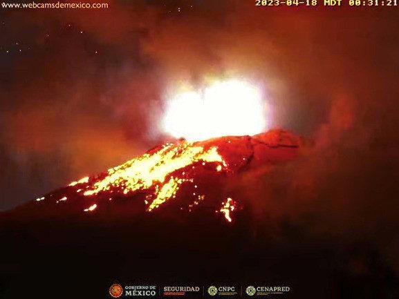 1681837467 687 Precaucion Asi se vio la explosion del Popocatepetl durante