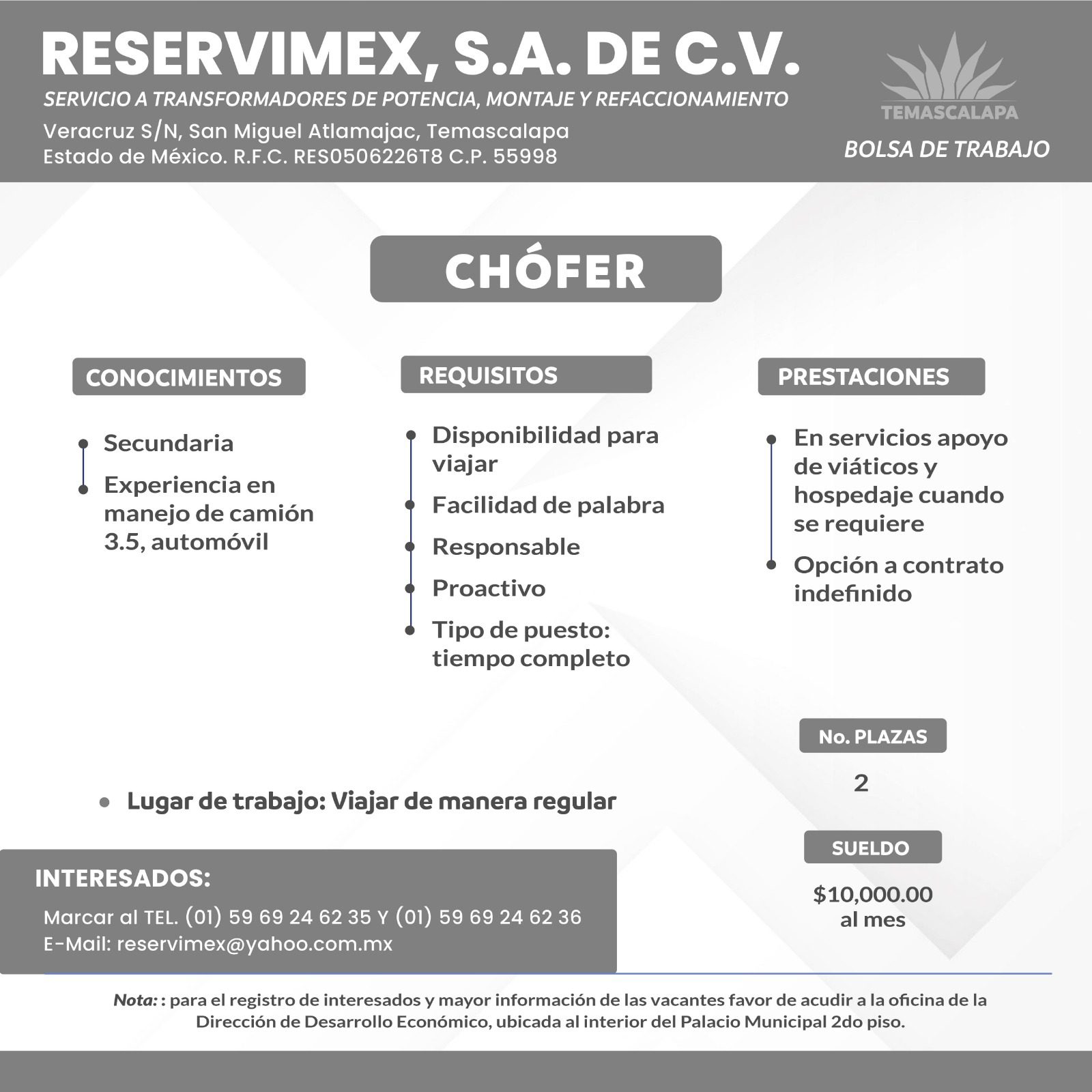 1681946480 375 Empleo Te compartimos las vacantes de empresas interesadas en