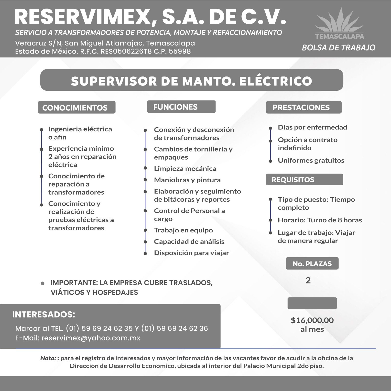 1681946487 291 Empleo Te compartimos las vacantes de empresas interesadas en