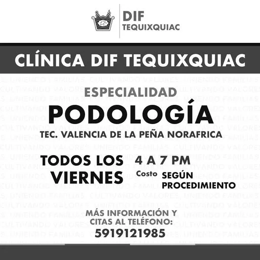 1682010229 Especialidad de Clinica DIF PODOLOGIA Todos los viernes de 4 jpg