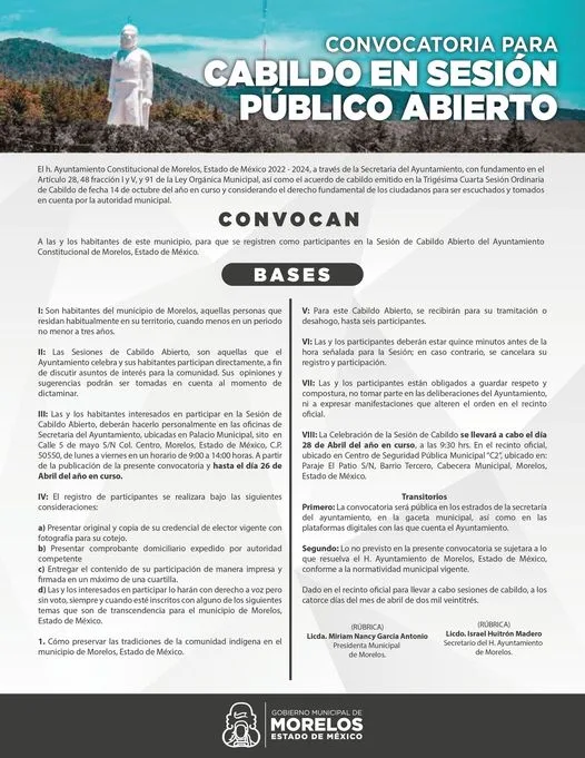 1682084921 CONVOCATORIA Cabildo en Sesion Publico Abierto jpg