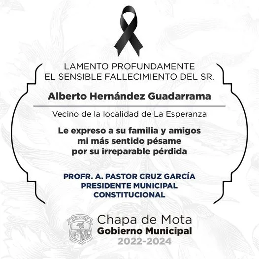 1682168455 Nuestro mas sentido pesame a los familiares jpg