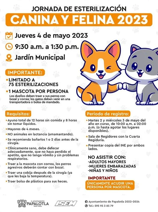 1682599066 ProteccionAnimal Jornada de Esterilizacion Canina y Felina 2023 Jueves jpg