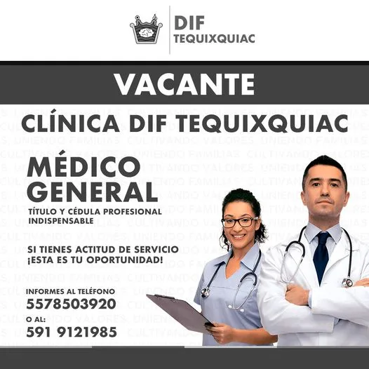 1682626250 VACANTE MEDICO GENERAL Titulo y cedula profesional indispensables Comunicate jpg