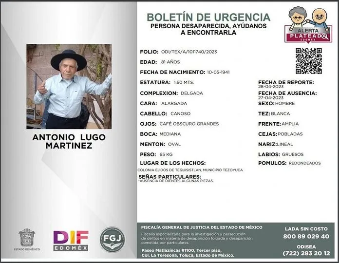 1682772706 ACTUALIZACION Fue localizado el Sr Antonio Lugo Martinez Se solicita jpg