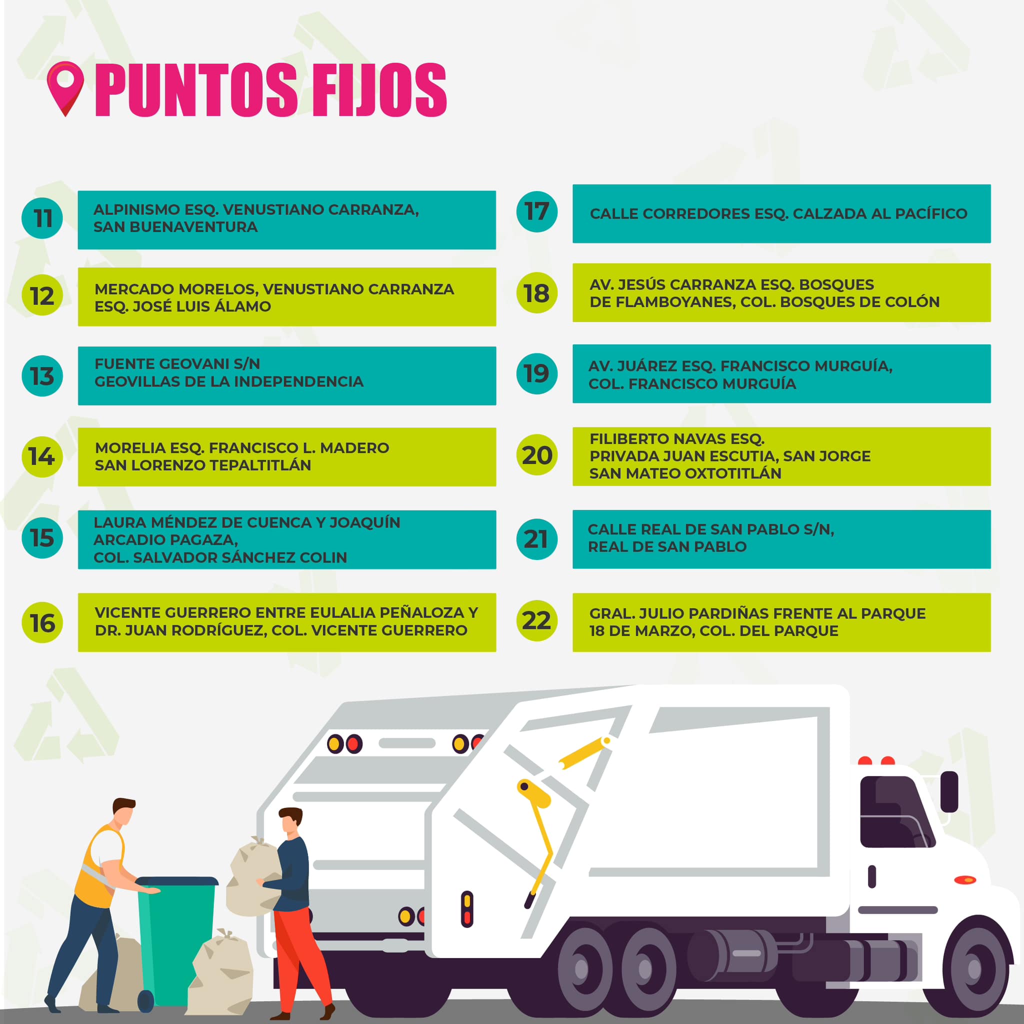 1682797219 353 Te compartimos los 22 puntos fijos de recoleccion de basura