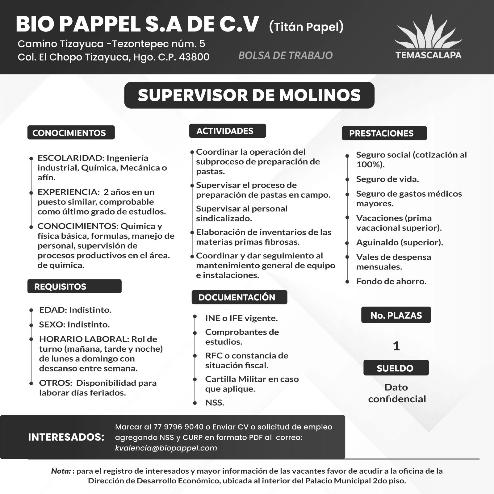 1682801962 640 Empleo Te compartimos las vacantes de empresas interesadas en