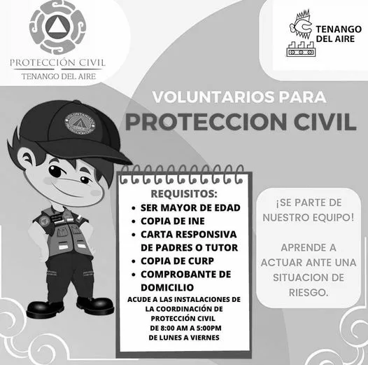 Atenta invitacion por parte de Proteccion Civil jpg