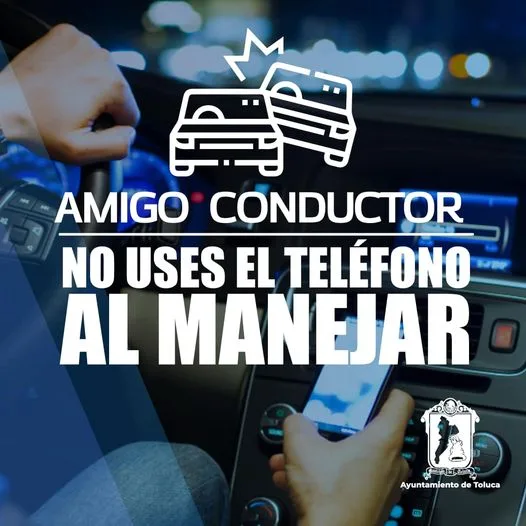 EducacionVial ¡Amiga y amigo conductor NO uses tu telefono jpg