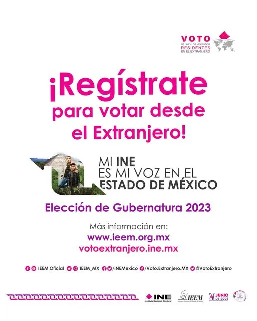 Mexiquense ¡Ejerce tu derecho al voto ¡Registrate para poder votar jpg