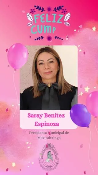 Muchas felicidades a nuestra Presidenta Municipal Saray Benitez Espinoza jpg