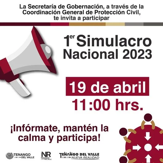 TenangoDelValle participara en el PrimerSimulacroNacional 2023 ¡No te asuste jpg