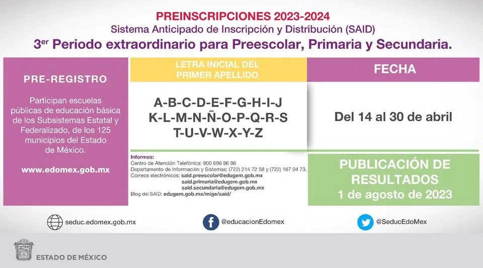 ¡3er Periodo extraordinario Recuerda asegurar el lugar de tu hija jpg