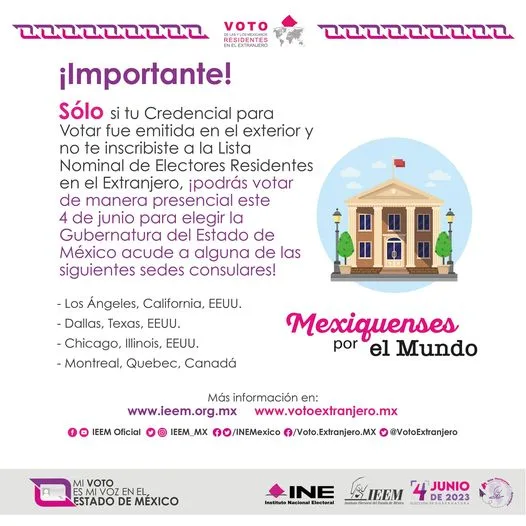 ¡Aviso importante del Instituto Electoral del Estado de Mexico IEEM jpg