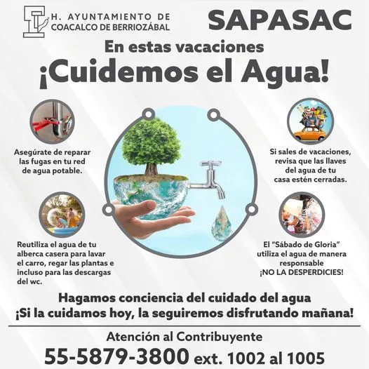 ¡Cuidemos el agua en estas vacaciones Checa las recomendaciones que jpg