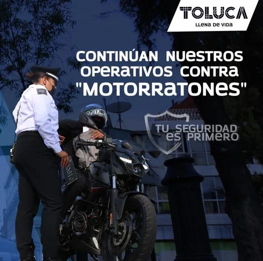 ¡En Toluca tenemos CeroTolerancia contra los motorratones Continuan los op jpg