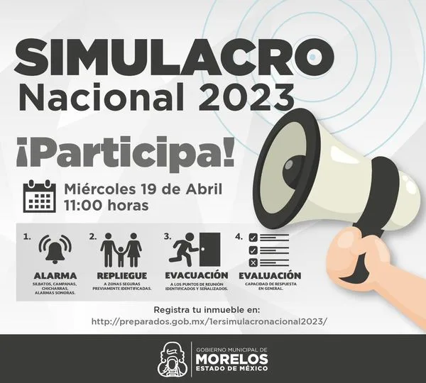 ¡Participa SimulacroNacional2023 jpg