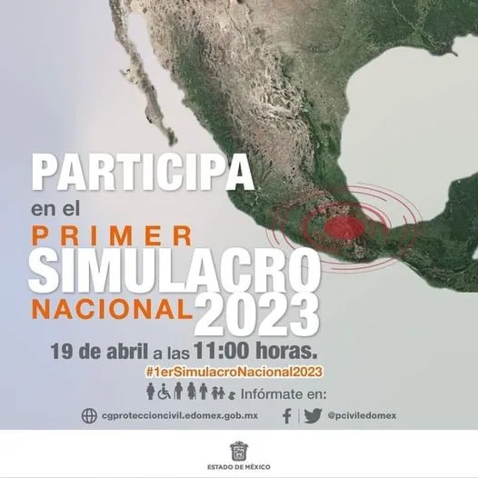 ¡Participa en el 1erSimulacroNacional2023 jpg