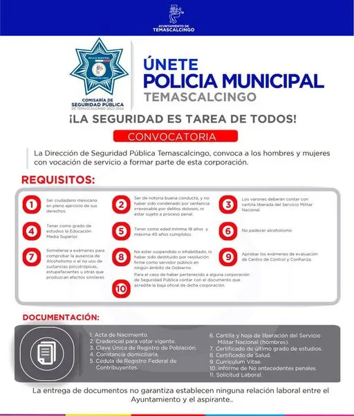 ¿Te gustaria ser parte de la Policia Municipal ¡Unete a jpg