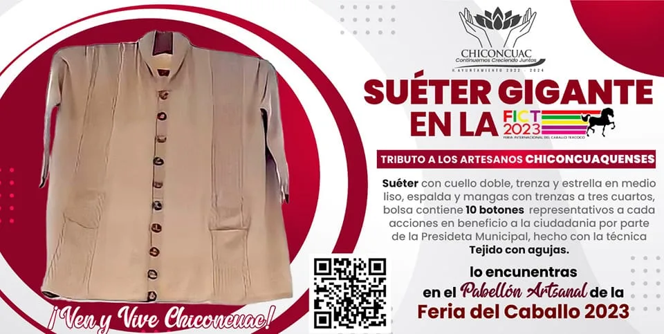 ¿𝐒𝐚𝐛𝐢́𝐚𝐬 𝐪𝐮𝐞́ya puedes encontrar un sueter tejido con manos chiconcuaquenses jpg