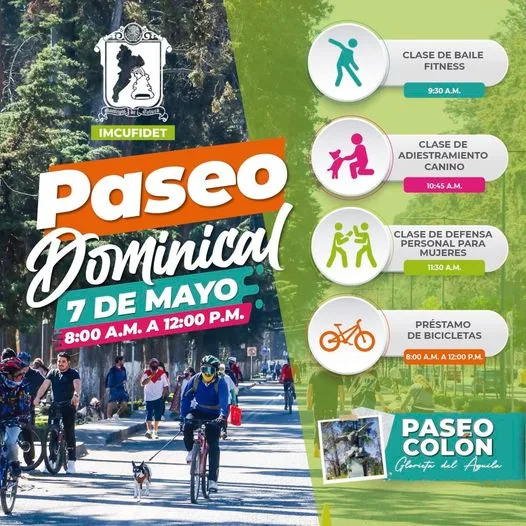 Te esperamos mañana en nuestro #PaseoDominical en el Águila de Paseo Colón!  - Estado de México