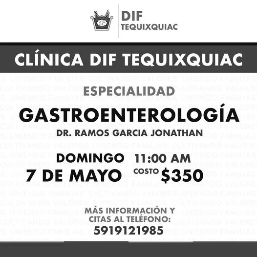 1683227149 Servicio de especialidad de Clinica DIF Tequixquiac GASTROENTEROLOGIA DOMINGO jpg