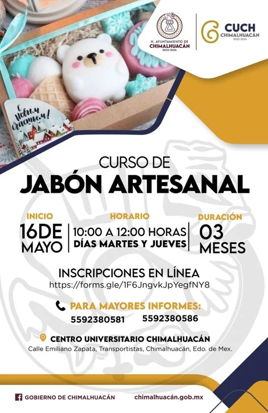 1683746499 El Centro Universitario Chimalhuacan te invita al curso de Jabon jpg