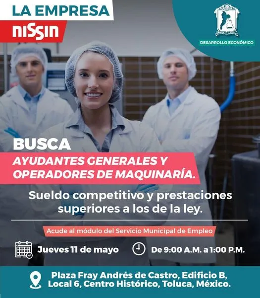 1683838600 ATENCION La empresa Nissin Productos Alimenticios esta buscando AYUDANTES jpg