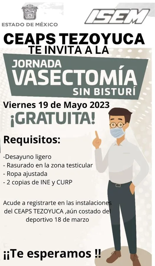 1684334386 Acude a la Jornada de Vasectomia sin bisturi jpg