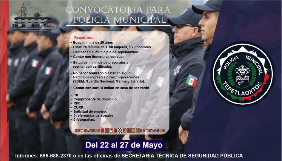 1684605230 ¡Te estamos buscando Forma parte de la Policia Municipal jpg