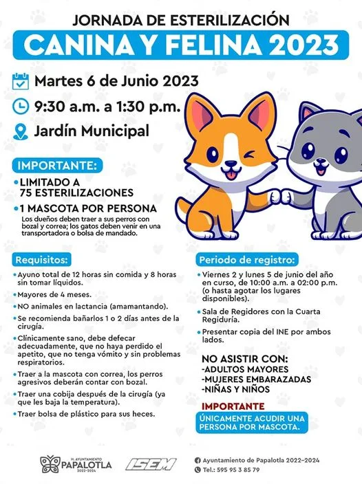 1684776167 ProteccionAnimal Jornada de Esterilizacion Canina y Felina 2023 Martes jpg