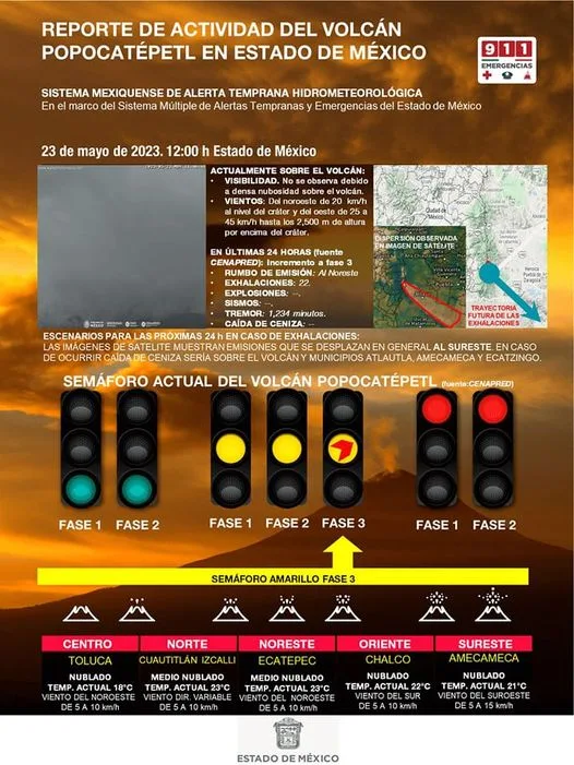 1684871947 Reporte de actividad del volcan Popocatepetl para el Edomex 23 jpg