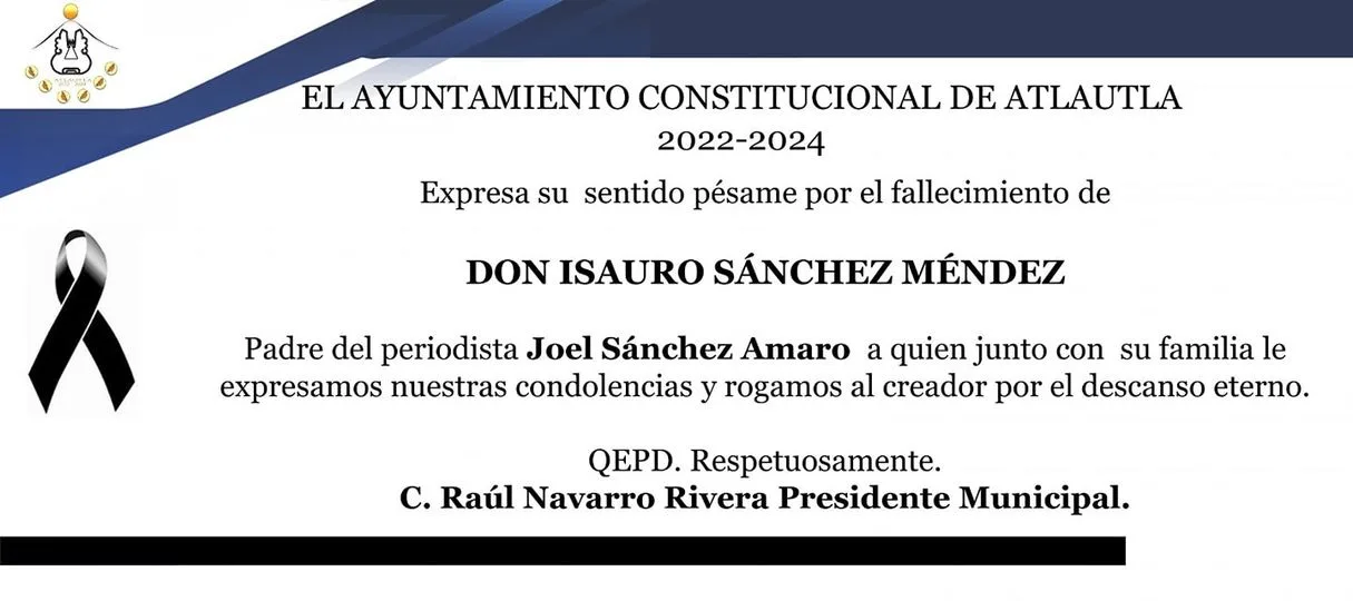 1684945448 EL AYUNTAMIENTO DE ATLAUTLA EXPRESA SUS CONDOLENCIAS AL PERIODISTA JOEL jpg