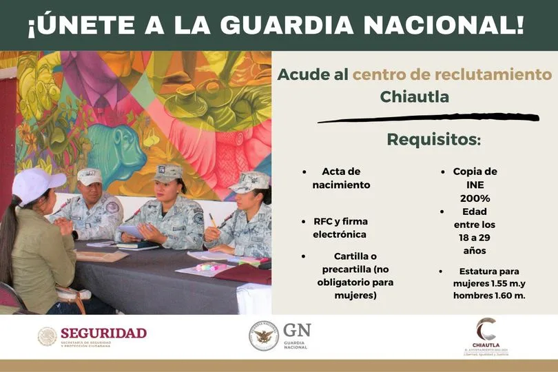 1685033443 Guardia Nacional esta contratando en Chiautla Acercate al corredor de jpg