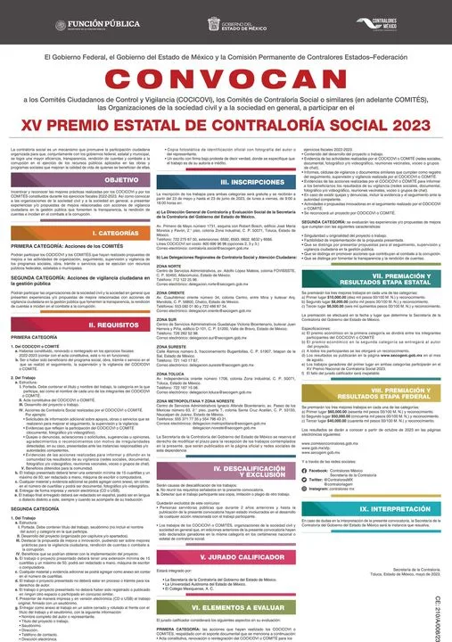 1685043280 Participa en el XV premio estatal de contraloria social 2023 jpg