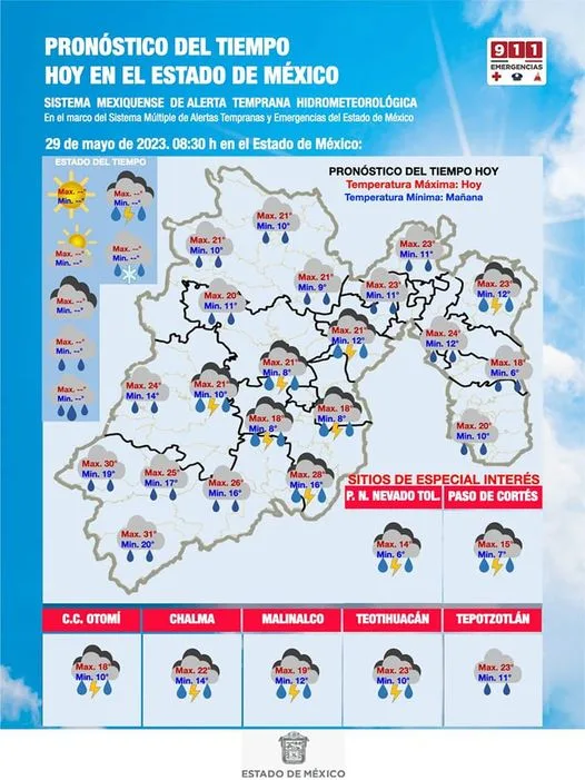 1685383961 Clima BOLETIN METEREOLOGICO edomex2023 Este lunes el flujo de jpg