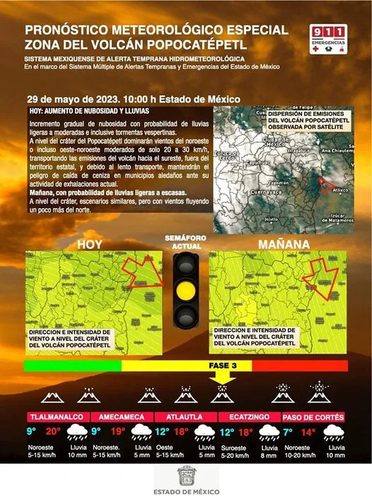 1685395001 Pronostico meteorologico especial zona del volcan Popocatepetl El semaforo de jpg