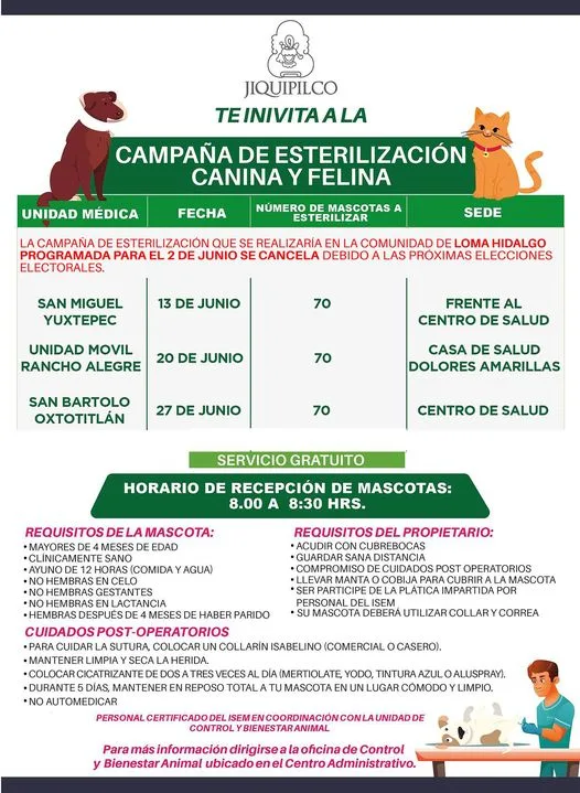 1685571403 La campana de esterilizacion que se realizaria en la comunidad jpg