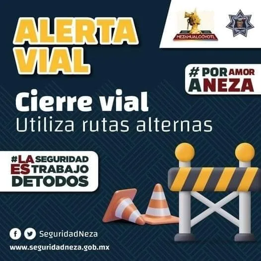 AlertaVial ¡Tome precauciones Hay cortes a la circulacion enfrente jpg