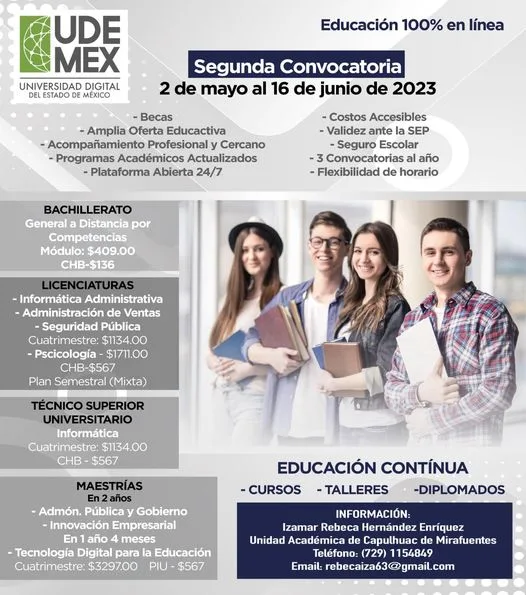 UnidosConstruyendoCapulhuac ¿Quieres seguir estudiando y no tienes tiempo d jpg