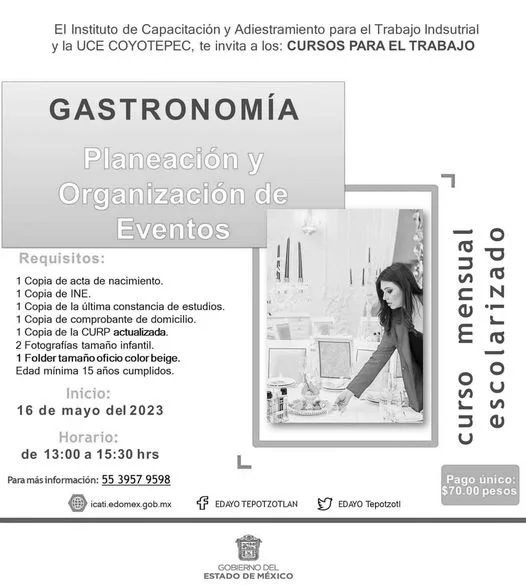 l Gastronomia ¿Te gustaria aprender a planear y organizar eventos jpg