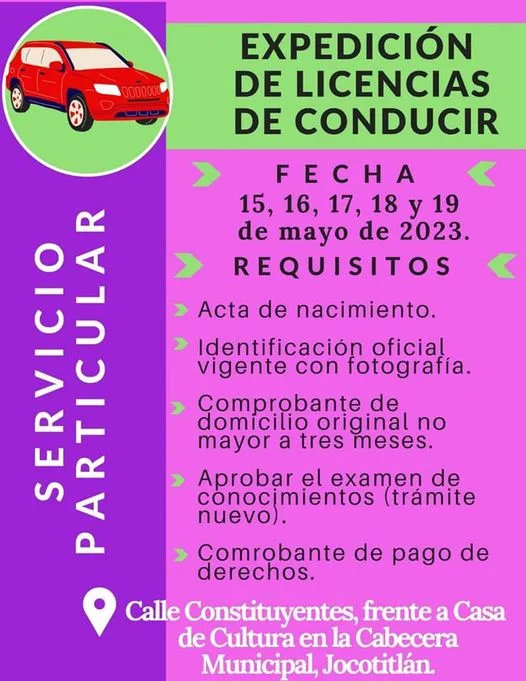 ¡Atencion ciudadania Aquellos interesados en tramitar su licencia de conducir jpg