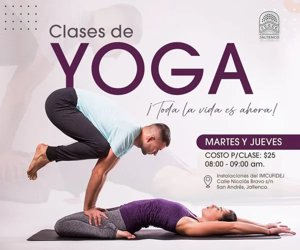 ¡Invitacion a clases de Yoga jpg