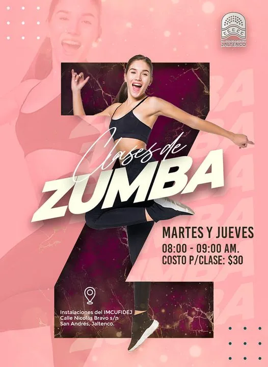 ¡Invitacion a clases de Zumba jpg