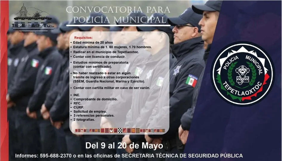 ¡Te estamos buscando Forma parte de la Policia Municipal ¿Tienes jpg