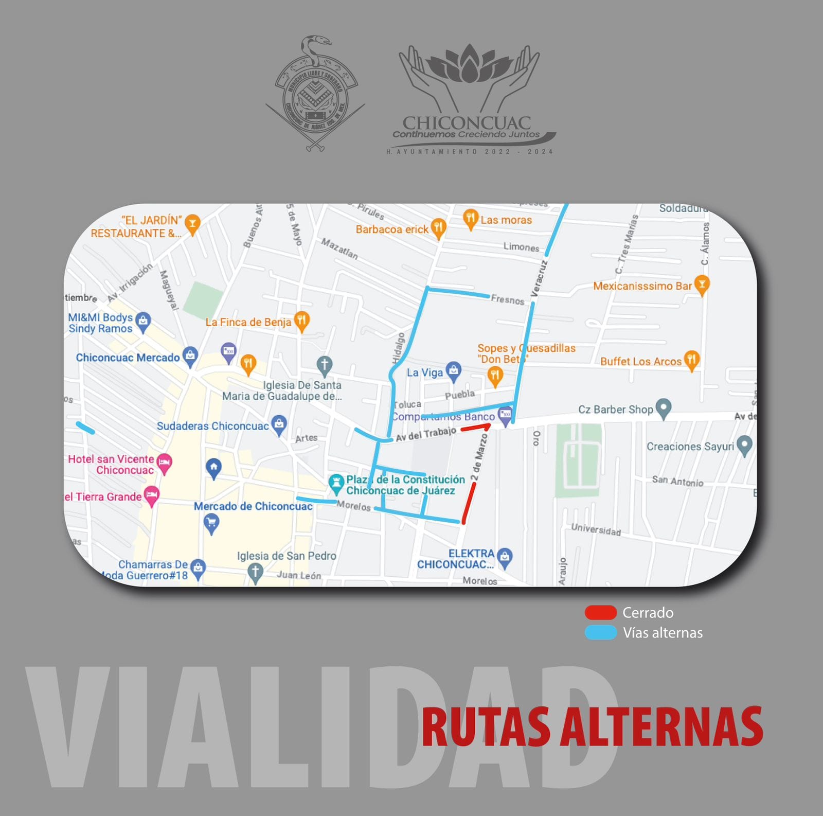 1685795659 457 AVISO IMPORTANTE Rutas alternas derivado de la festividad de la