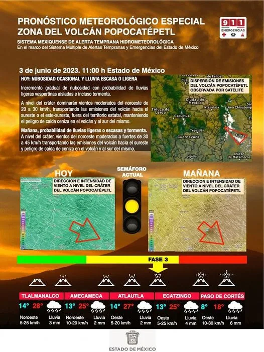 1685821478 En la zona del volcan Popocatepetl probabilidad de lluvias ligeras jpg