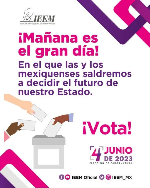 1685831382 MANANA 4deJunio las y los mexiquenses saldremos a votar para jpg