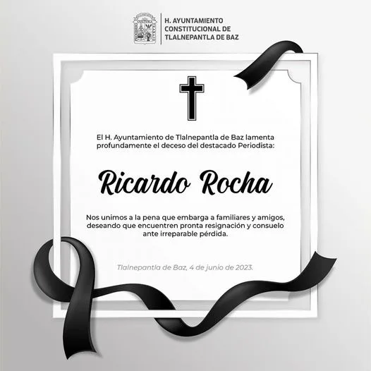 1685966619 Lamentamos profundamente el deceso del respetado periodista Ricardo Rocha jpg