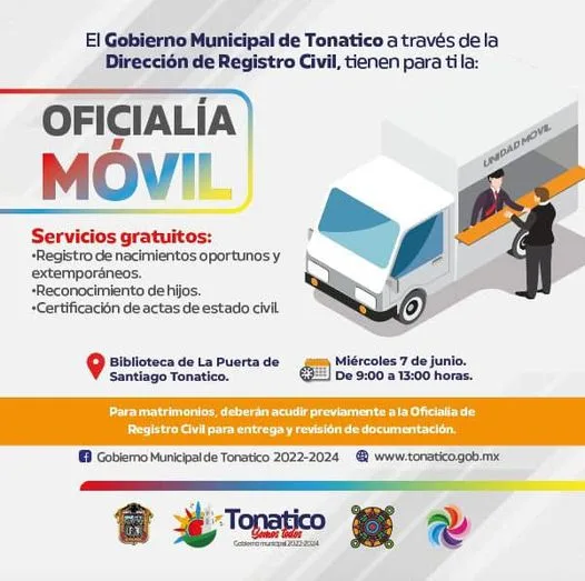 1686007490 Este miercoles la Oficialia Movil estara en La Puerta de jpg